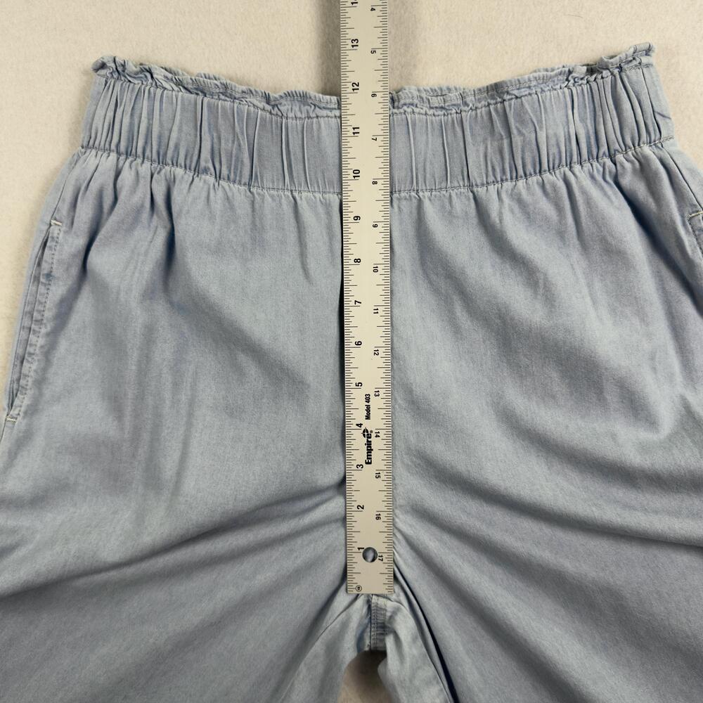 SINCERELY JULES Wide Leg High Rise Pants Paperbag Waist Pockets Baby Blue Size M - Picture 13 of 16